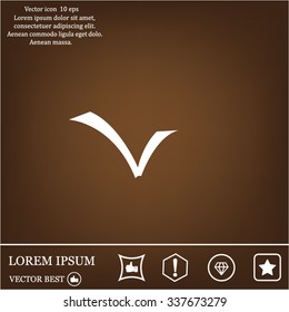 Tick icon, vector illustration. Flat design style