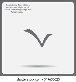Tick icon, vector illustration. Flat design style