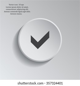 Tick icon, vector illustration. Flat design style