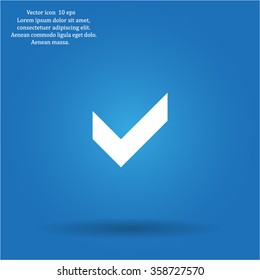 Tick icon, vector illustration. Flat design style