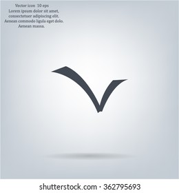 Tick icon, vector illustration. Flat design style