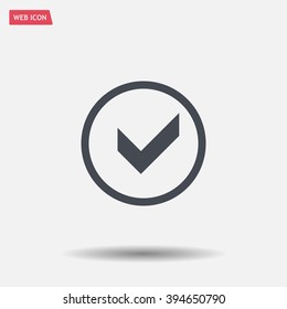 Tick icon, vector illustration. Flat design style