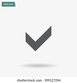 Tick icon, vector illustration. Flat design style
