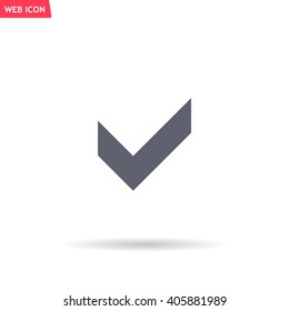 Tick icon, vector illustration. Flat design style