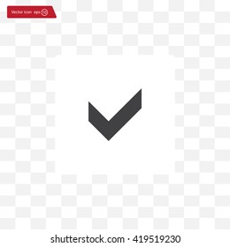 Tick icon, vector illustration. Flat design style