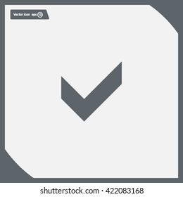 Tick icon, vector illustration. Flat design style