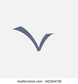 Tick icon, vector illustration. Flat design style
