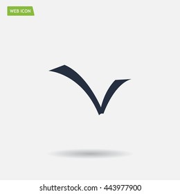 Tick icon, vector illustration. Flat design style