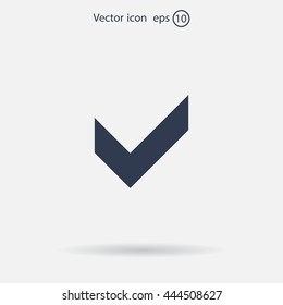 Tick icon, vector illustration. Flat design style