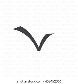 Tick icon, vector illustration. Flat design style
