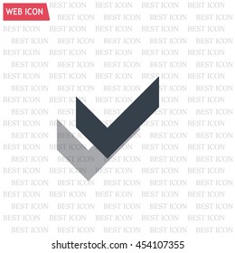 Tick icon, vector illustration. Flat design style