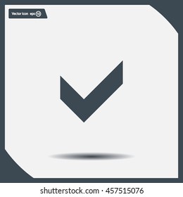 Tick icon, vector illustration. Flat design style