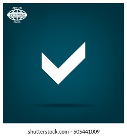 Tick icon, vector illustration. Flat design style