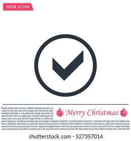 Tick icon, vector illustration. Flat design style