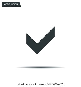 Tick icon, vector illustration. Flat design style