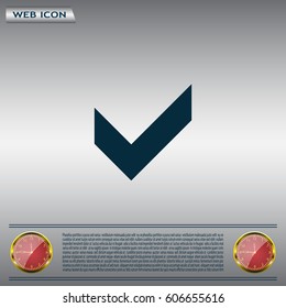 Tick icon, vector illustration. Flat design style