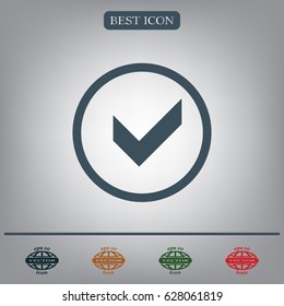 Tick icon, vector illustration. Flat design style