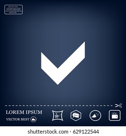 Tick icon, vector illustration. Flat design style