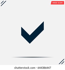 Tick icon, vector illustration. Flat design style