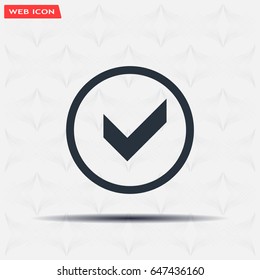 Tick icon, vector illustration. Flat design style