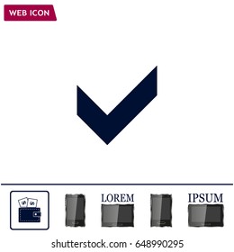 Tick icon, vector illustration. Flat design style