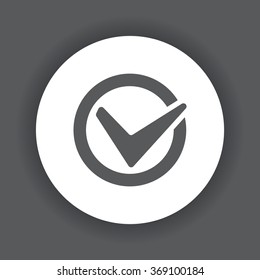 Tick icon icon, vector illustration. Modern design. Flat design style