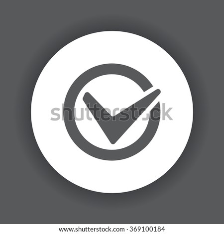 Tick icon icon, vector illustration. Modern design. Flat design style