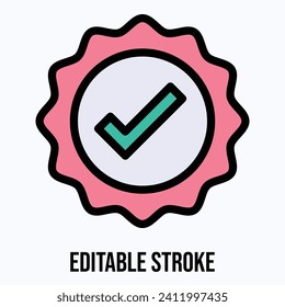 Tick icon vector symbol Icon, checkmark isolated.