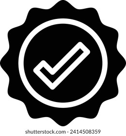 Tick Symbol Vektorsymbol Symbol, Markierung einzeln.
