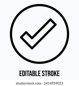Tick Symbol, Vektorsymbol, Markierung einzeln auf weißem Hintergrund.
