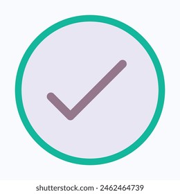 Tick icon vector symbol Icon, checkmark, Flat Style Isolated Vector Icon.