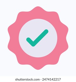 Tick Icon Vector Symbol Icon, Checkmark Isolated. Flat Style Isolated Vector Icon.
