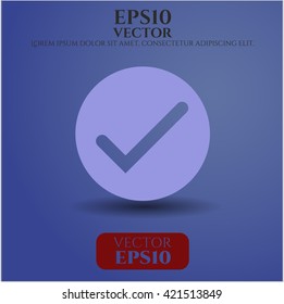 tick icon vector symbol flat eps jpg app web concept website