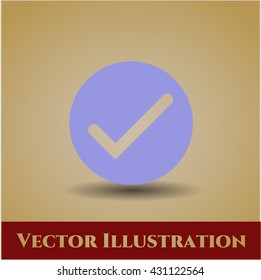 Tick icon vector symbol flat eps jpg app web concept website