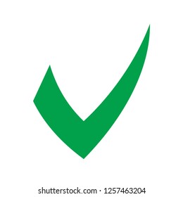 Tick icon vector, Tick symbol in green color, vector illustration.
