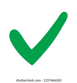 Tick icon vector, Tick symbol in green color, vector illustration.