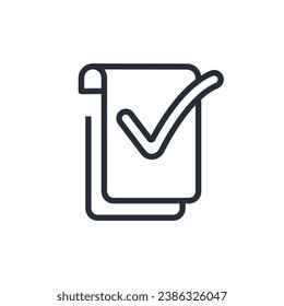 tick icon. vector.Editable stroke.linear style sign for use web design,logo.Symbol illustration.