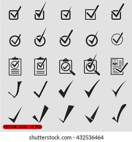 Tick icons set