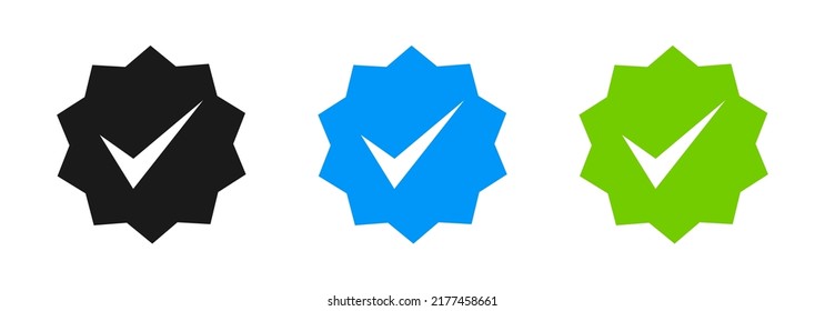 Tick icons set. Checkmark icon set. Checkmarks and ticks collection. 