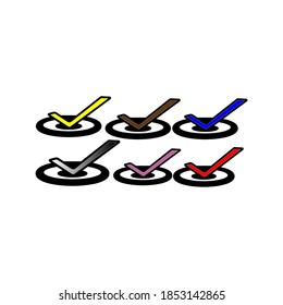 Tick Icons Set vector design