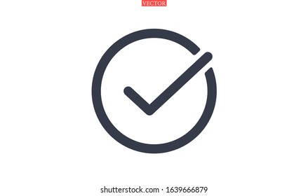 Tick icon,vector illustration. Web design icon