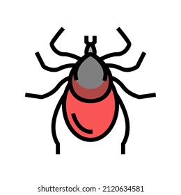 tick insect color icon vector. tick insect sign. isolated symbol illustration