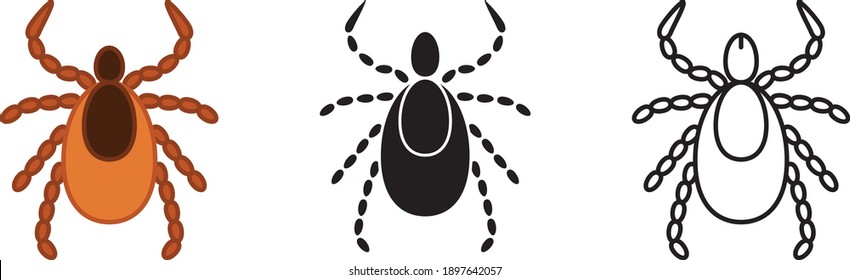 Tick or insect icon, vector illustration	