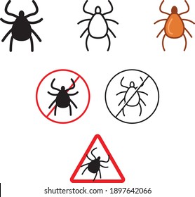 Tick or insect icon, vector illustration	