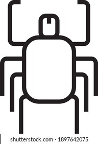 Icono de marca o insecto, ilustración vectorial	