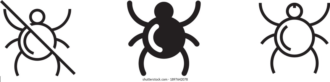 Tick or insect icon, vector illustration	