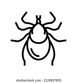 tick insect line icon vector. tick insect sign. isolated contour symbol black illustration