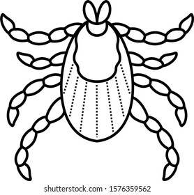 tick - insect parasite line art icon
