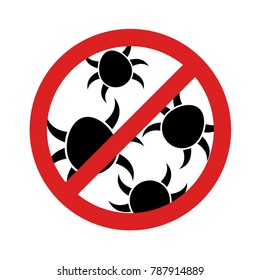 Tick insect symbol