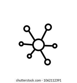 Tick isolated linear icon for websites minimalistic flat design
